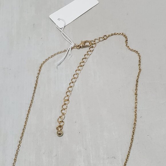 Banana Republic gold-toned chain w/faceted amethyst-colored nugget stone - Picture 6 of 8